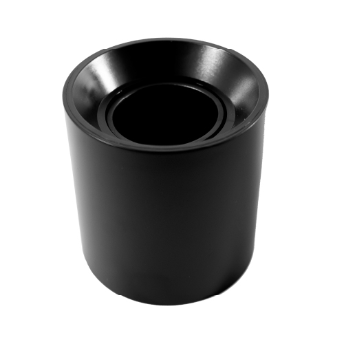 Plafón fach1 redondo plástico para GU10 alto 10cm diámetro 9,6cm negro